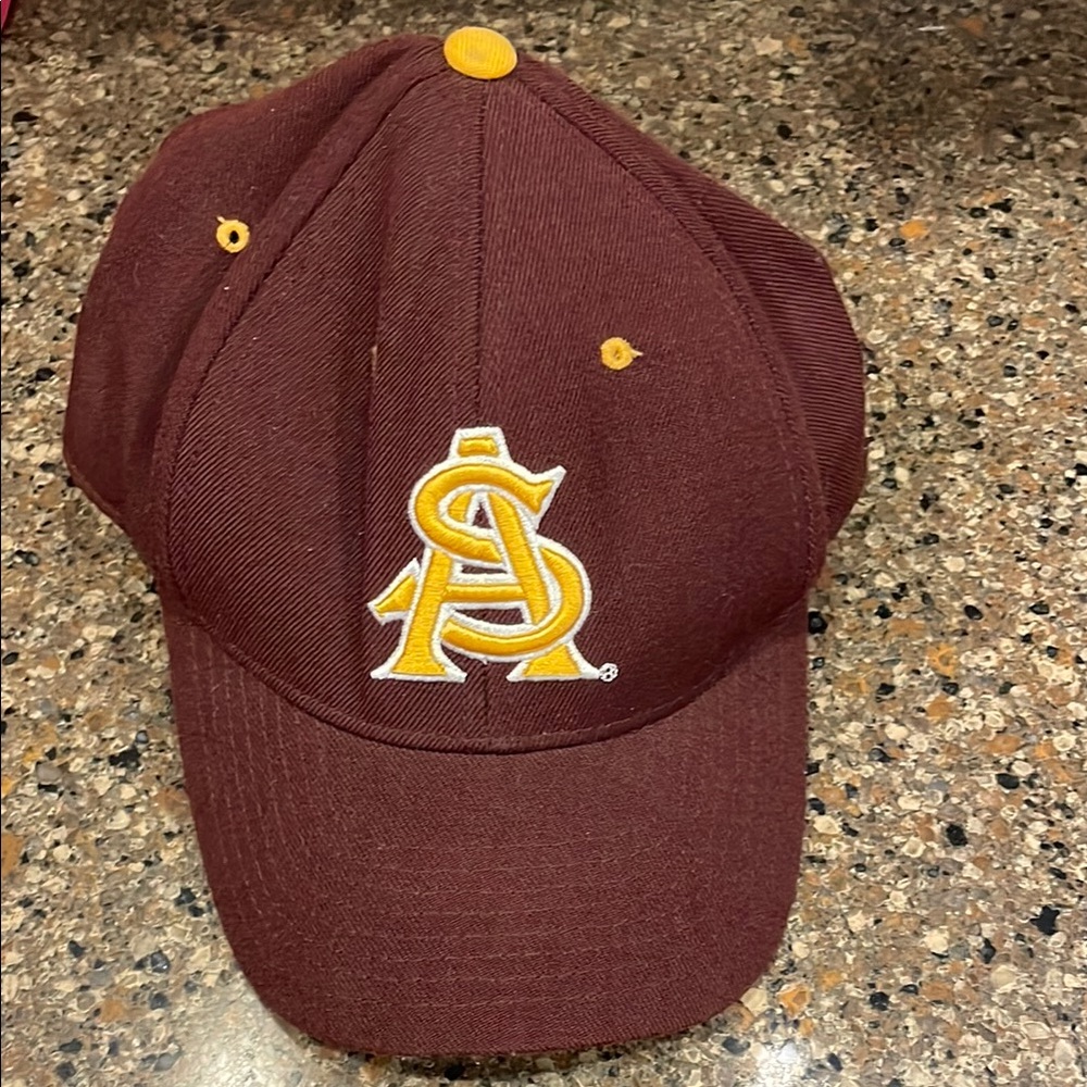 Arizona State Zephyr Wool Maroon Fitted Baseball Cap Size 7 3/8